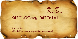 Kálóczy Dániel névjegykártya