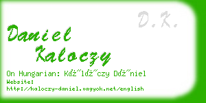 daniel kaloczy business card